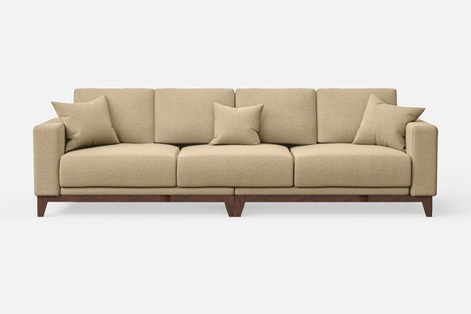 Lucca 4 Seater Sofa Beige Linen Fabric