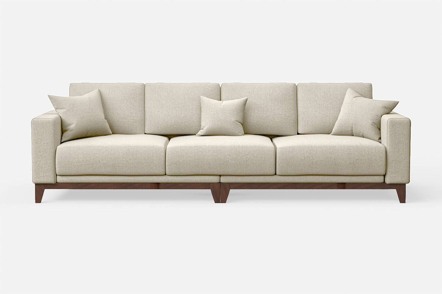 Lucca 4 Seater Sofa Cream Linen Fabric