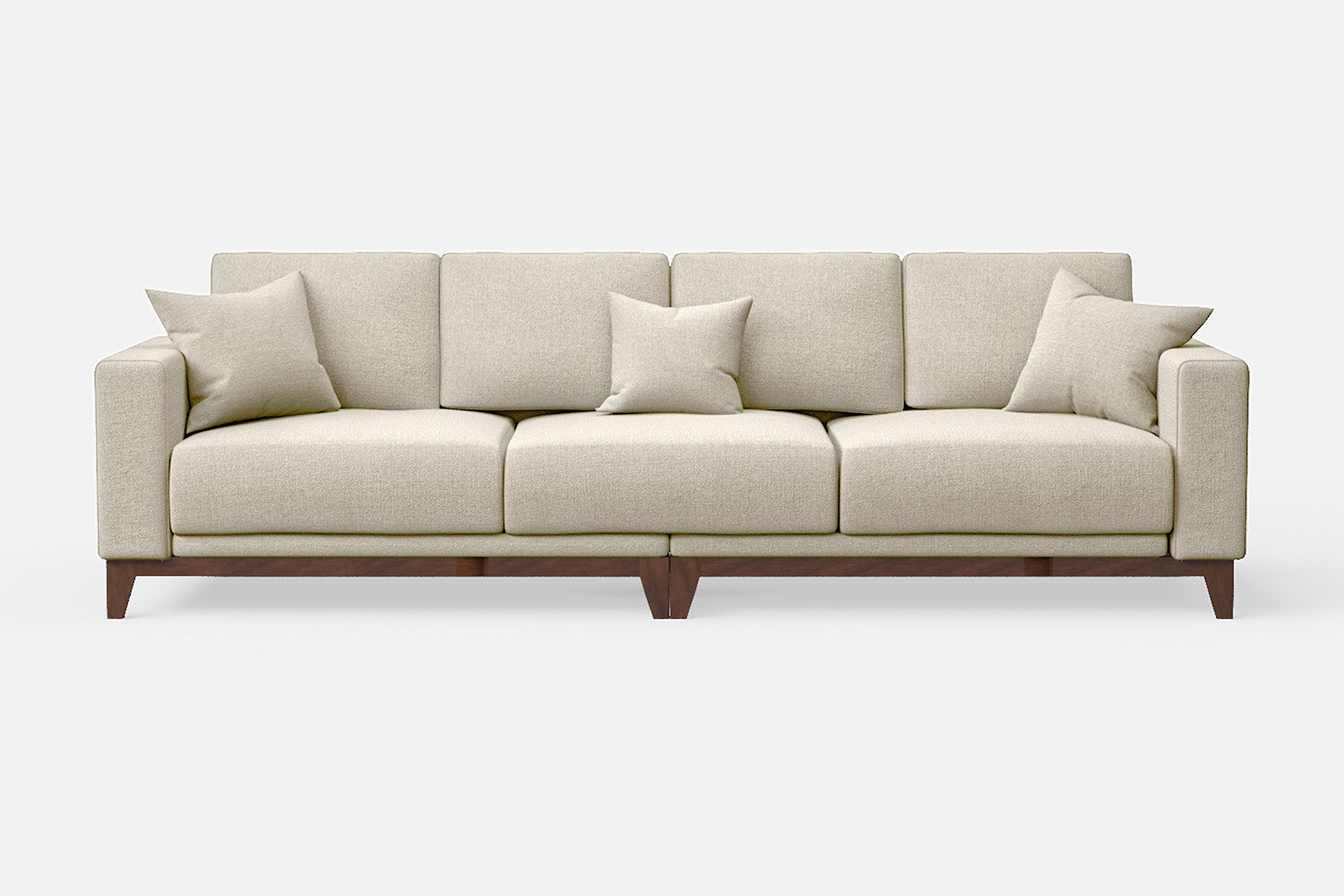 Lucca 4 Seater Sofa Cream Linen Fabric