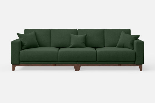 Lucca 4 Seater Sofa Forest Green Linen Fabric