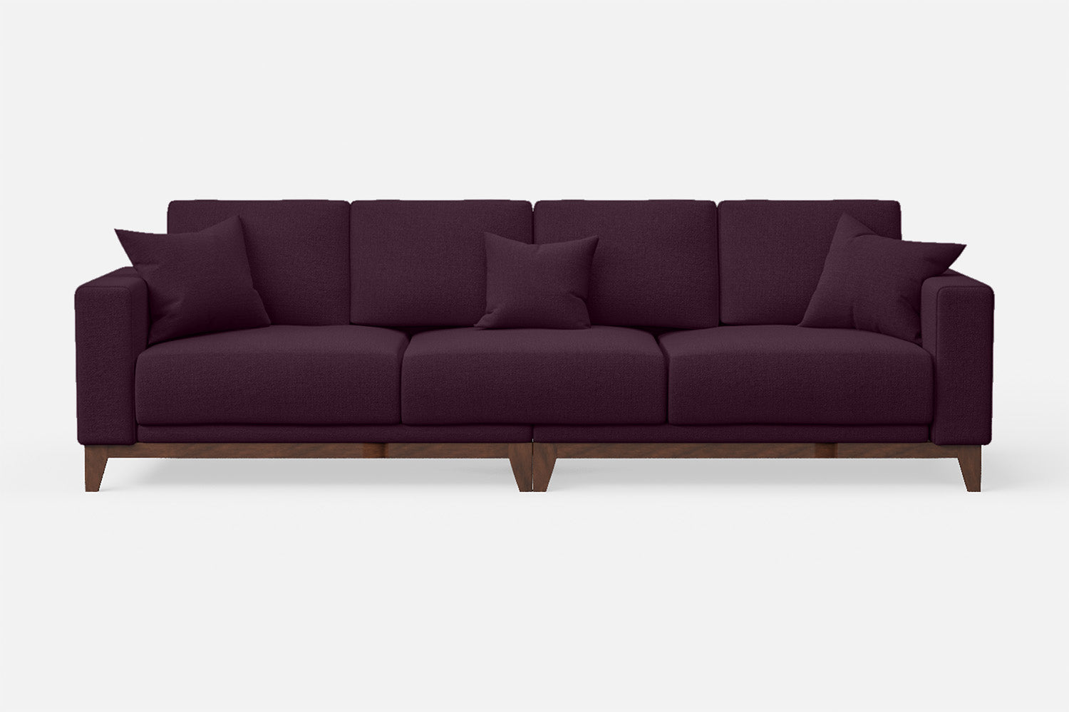 Lucca 4 Seater Sofa Purple Linen Fabric