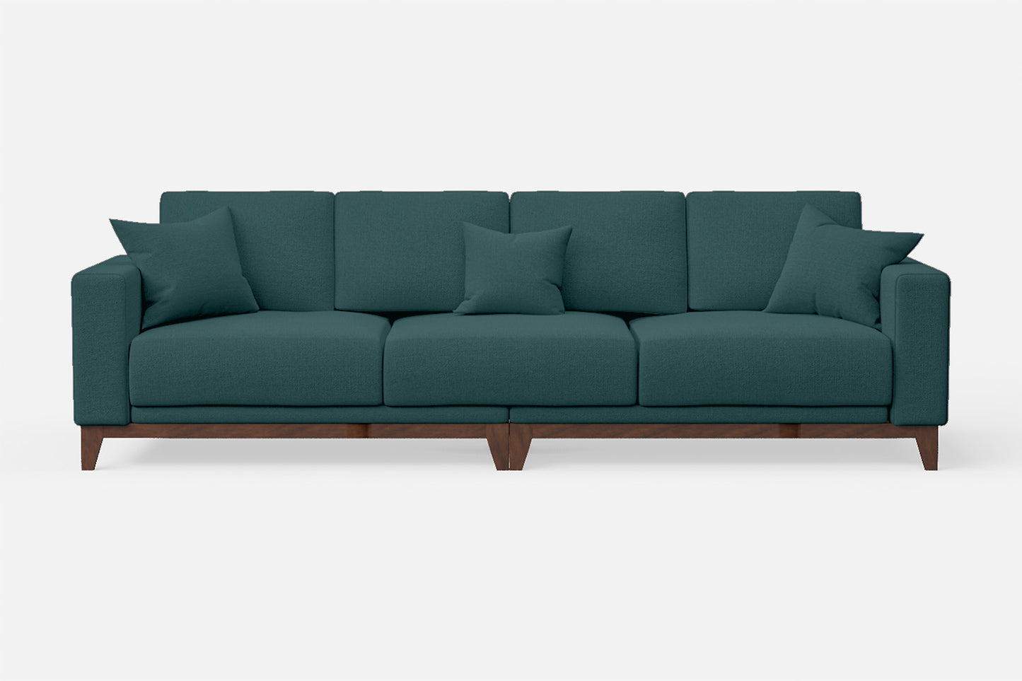 Lucca 4 Seater Sofa Teal Linen Fabric