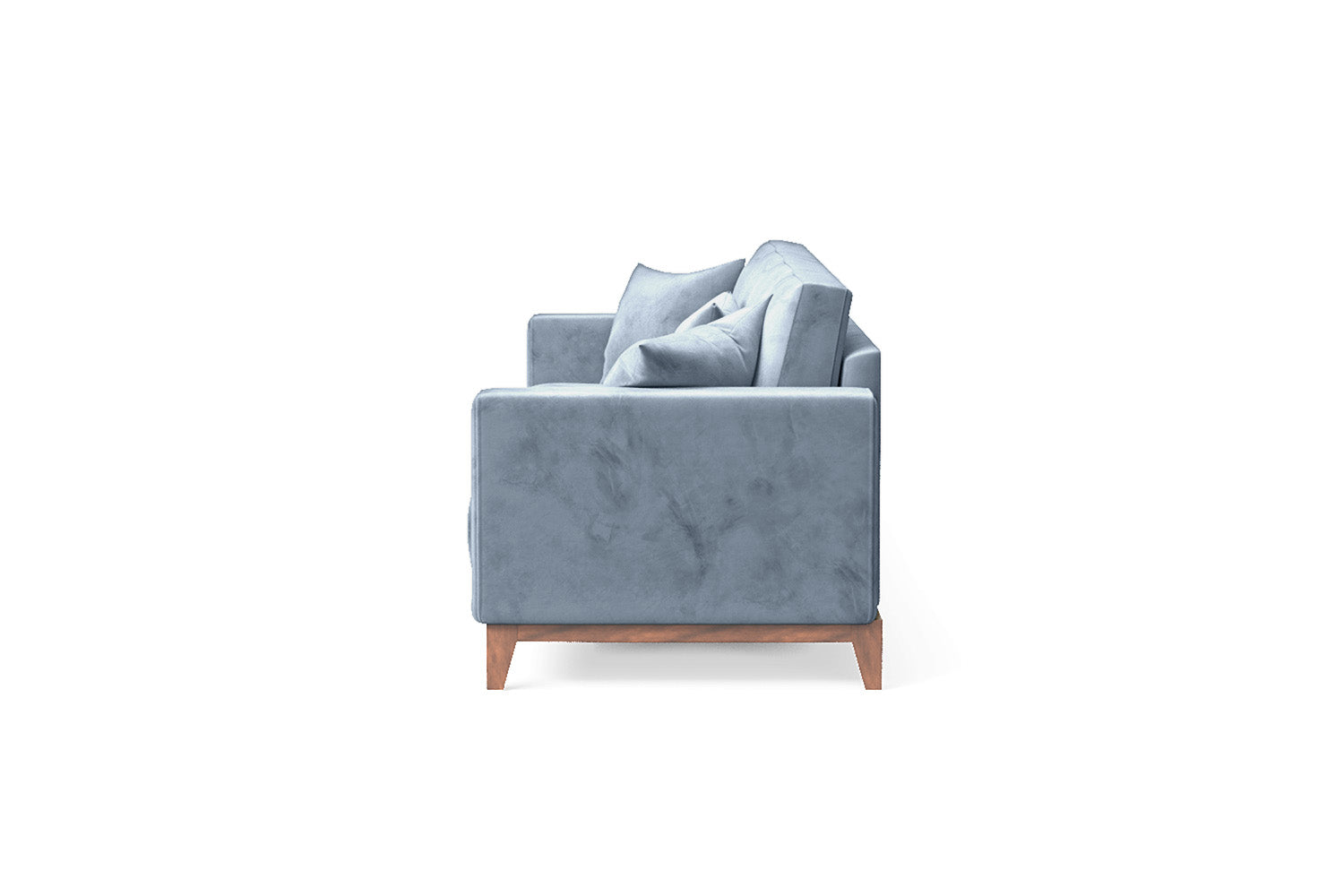 Lucca 4 Seater Sofa Baby Blue Velvet