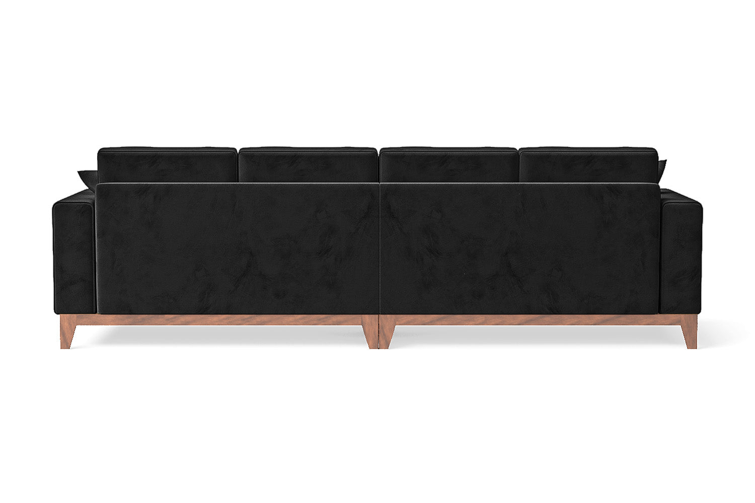 Lucca 4 Seater Sofa Black Velvet