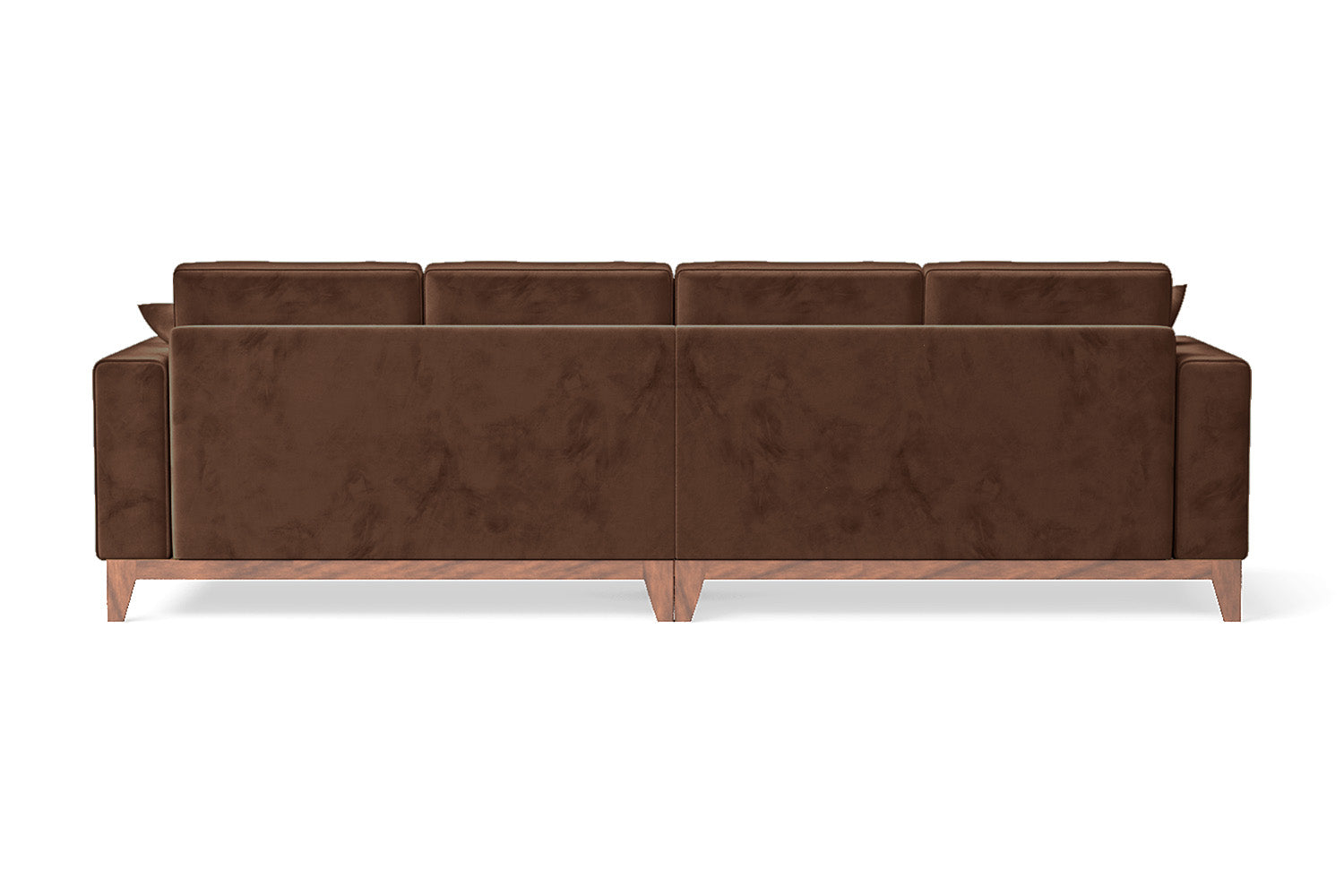 Lucca 4 Seater Sofa Coffee Brown Velvet