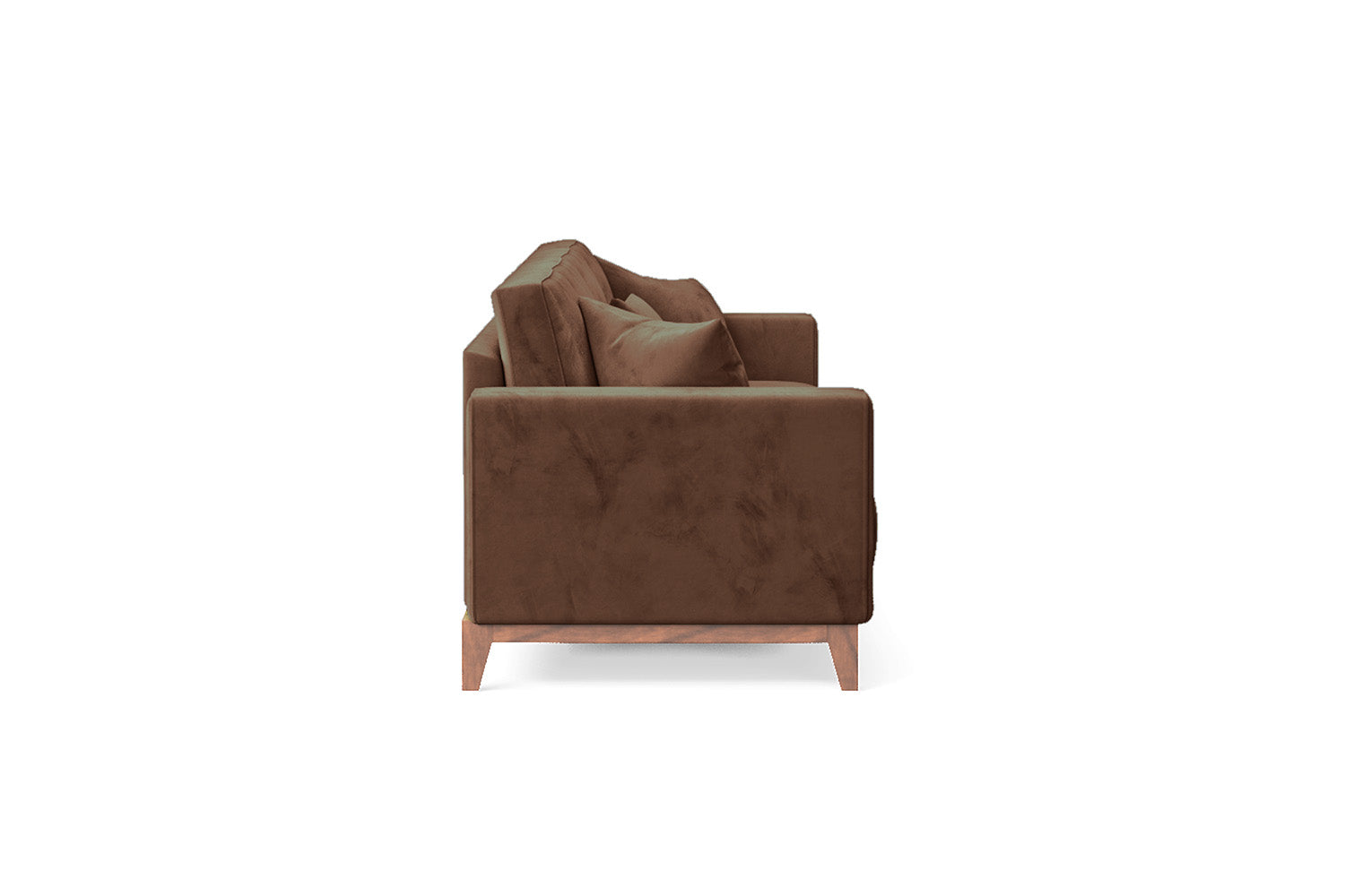 Lucca 4 Seater Sofa Coffee Brown Velvet