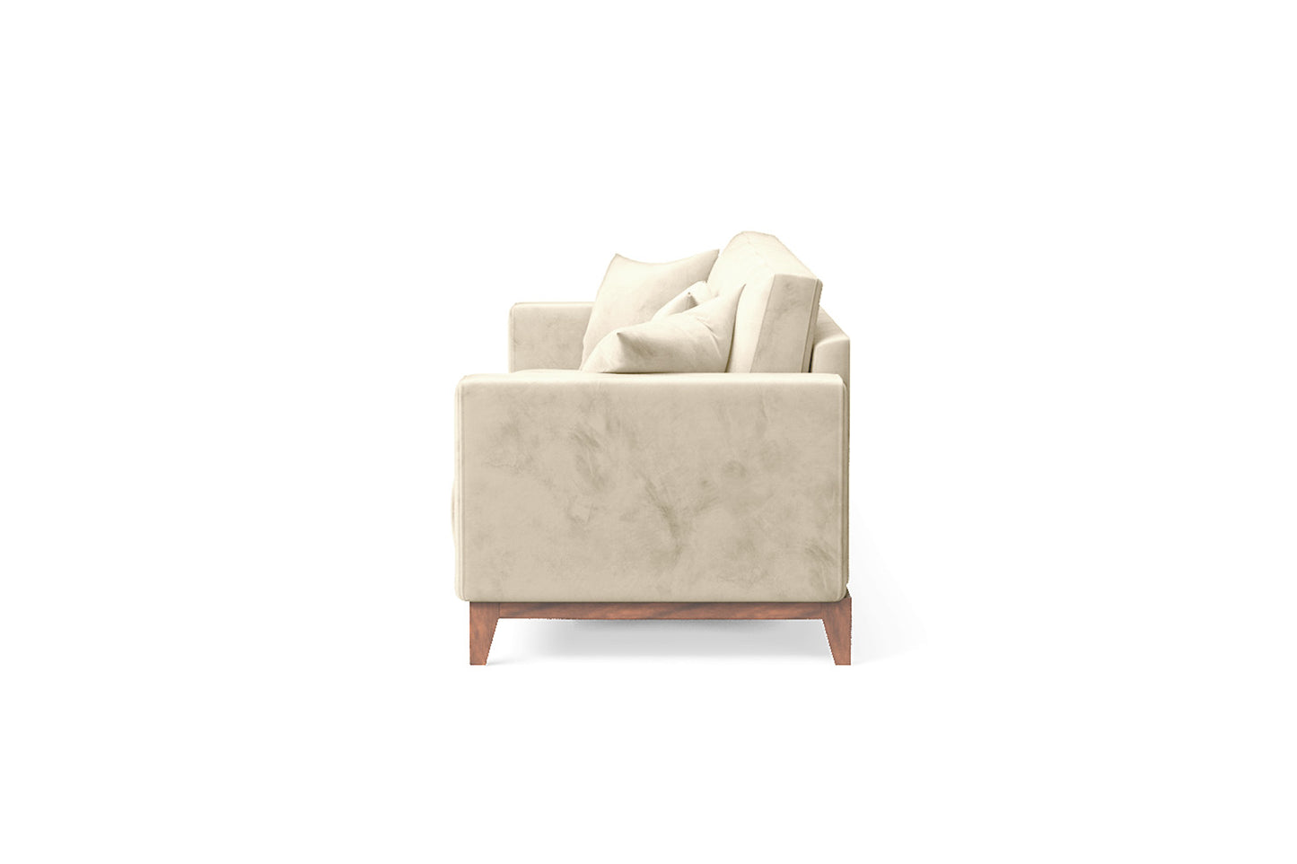 Lucca 4 Seater Sofa Cream Velvet