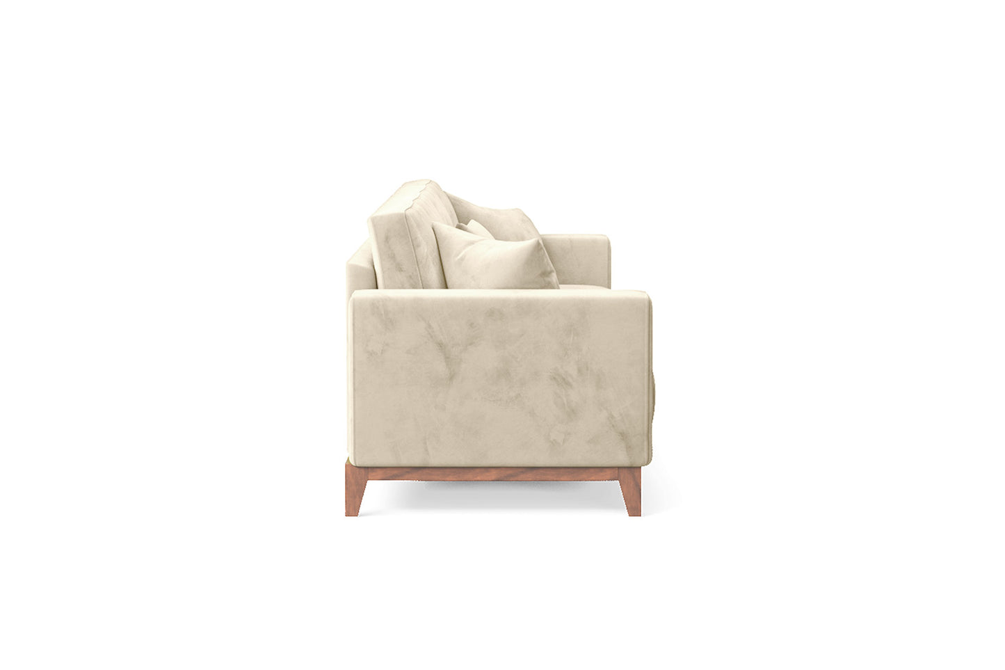 Lucca 4 Seater Sofa Cream Velvet