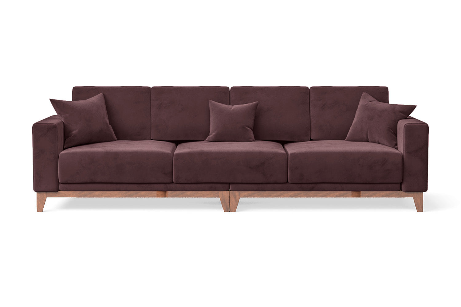 Lucca 4 Seater Sofa Grape Velvet