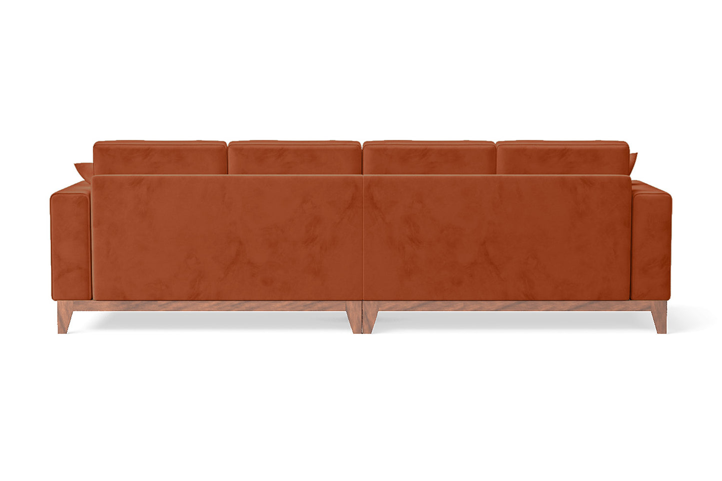 Lucca 4 Seater Sofa Orange Velvet