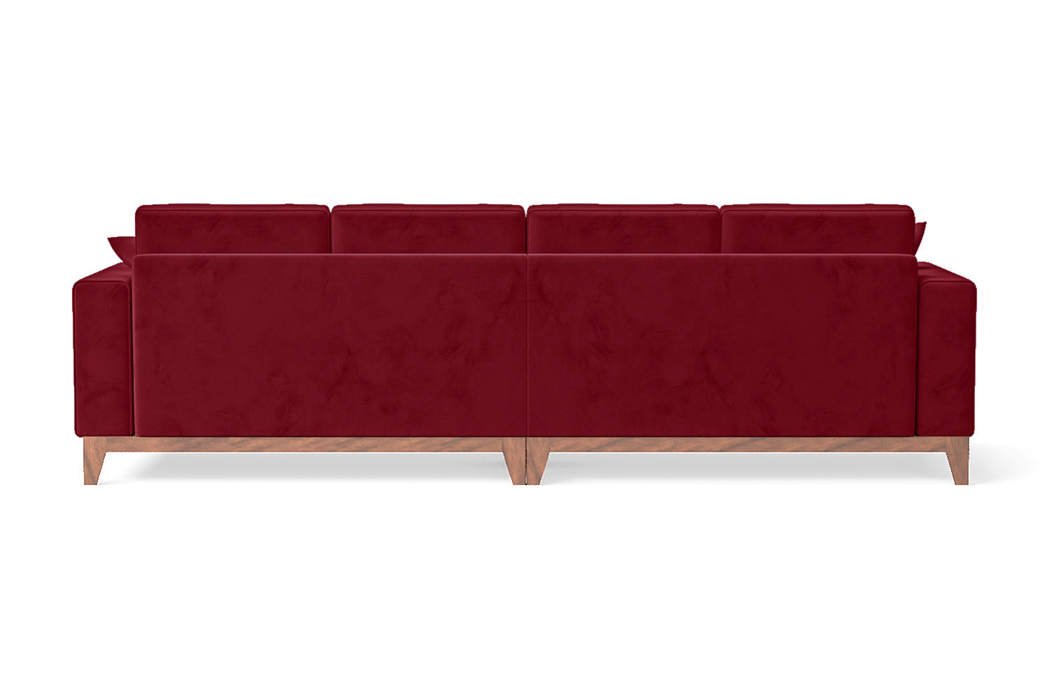 Lucca 4 Seater Sofa Red Velvet