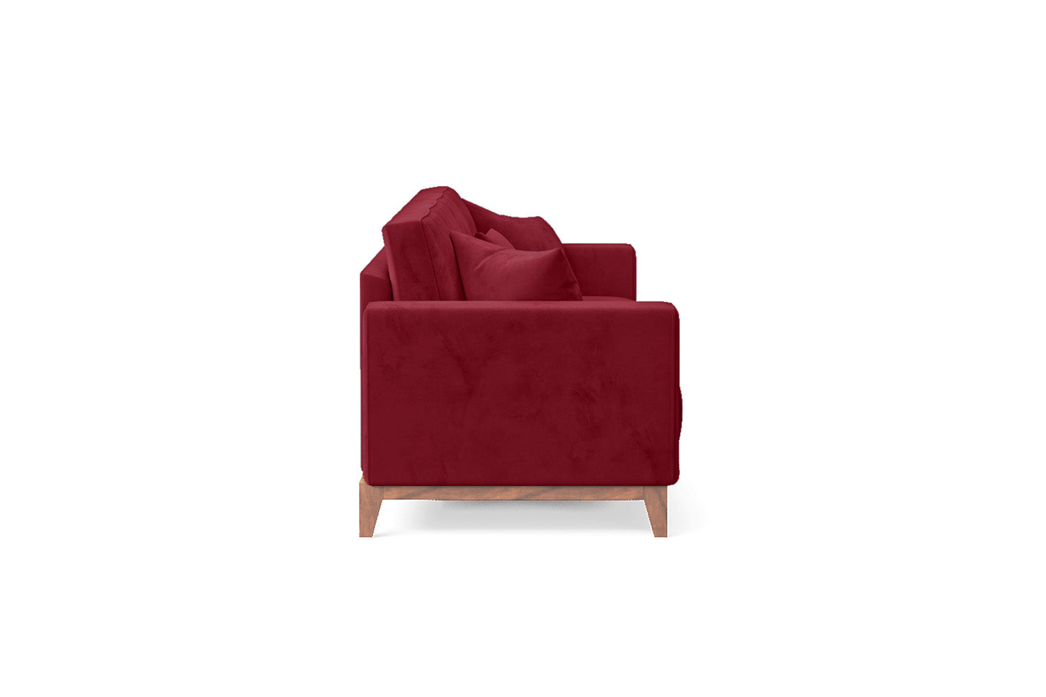 Lucca 4 Seater Sofa Red Velvet