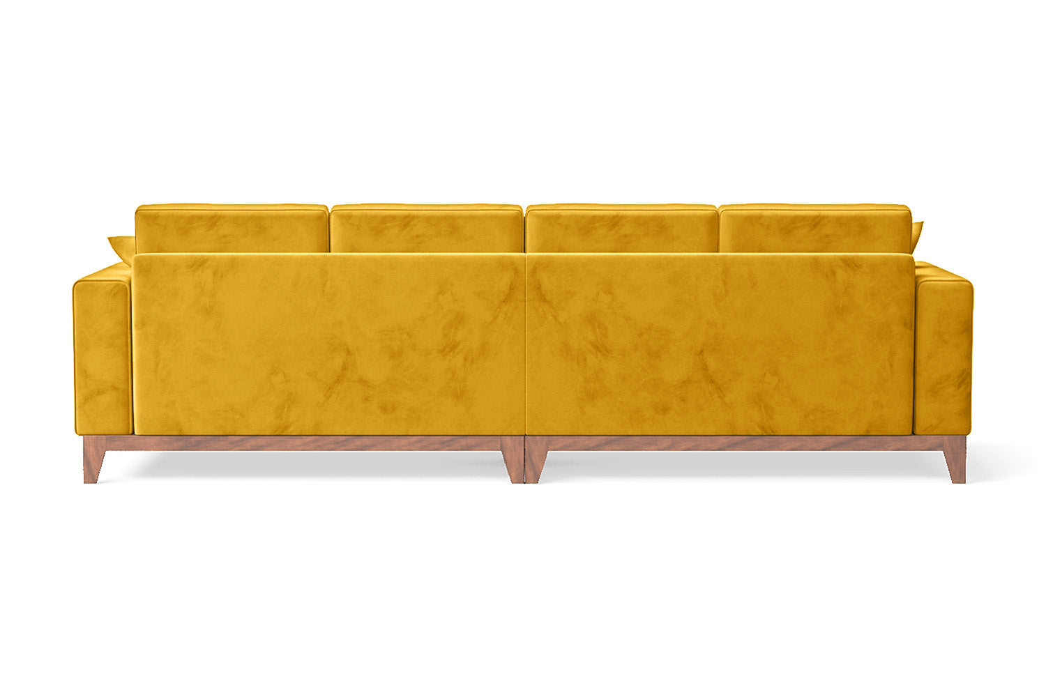 Lucca 4 Seater Sofa Yellow Velvet