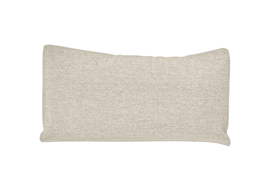 Lumbar Cushions 50 x 35 cm Cream Linen Fabric