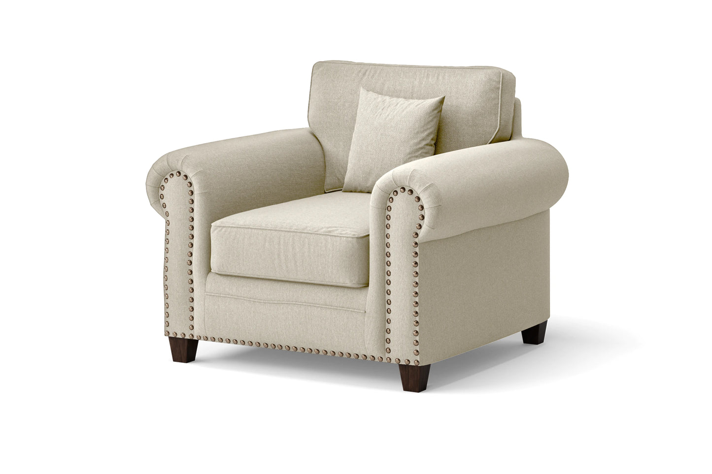 Marano Armchair Cream Linen Fabric