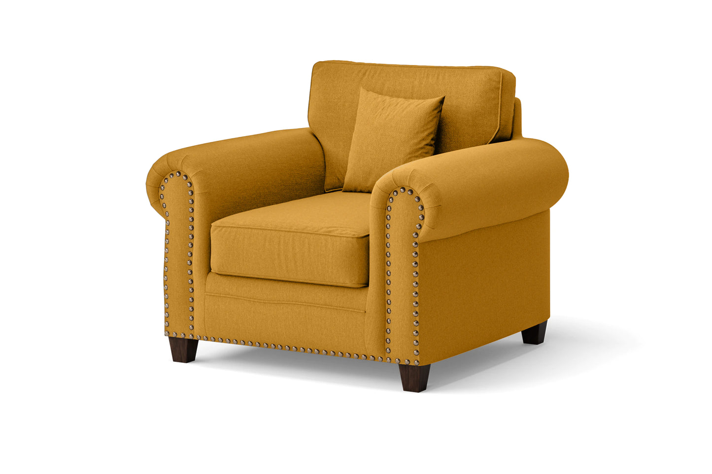 Marano Armchair Yellow Linen Fabric