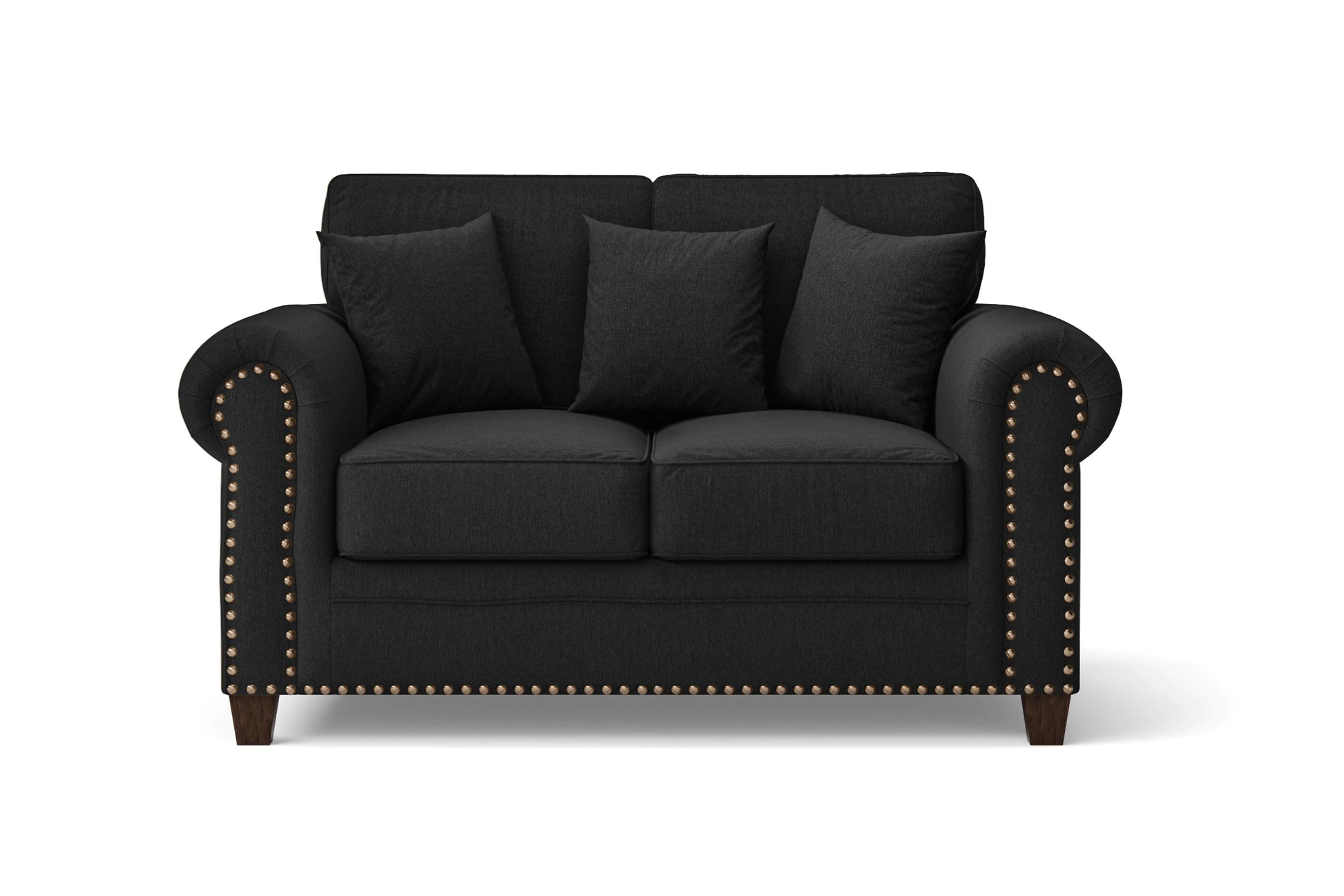 Marano 2 Seater Sofa Black Linen Fabric