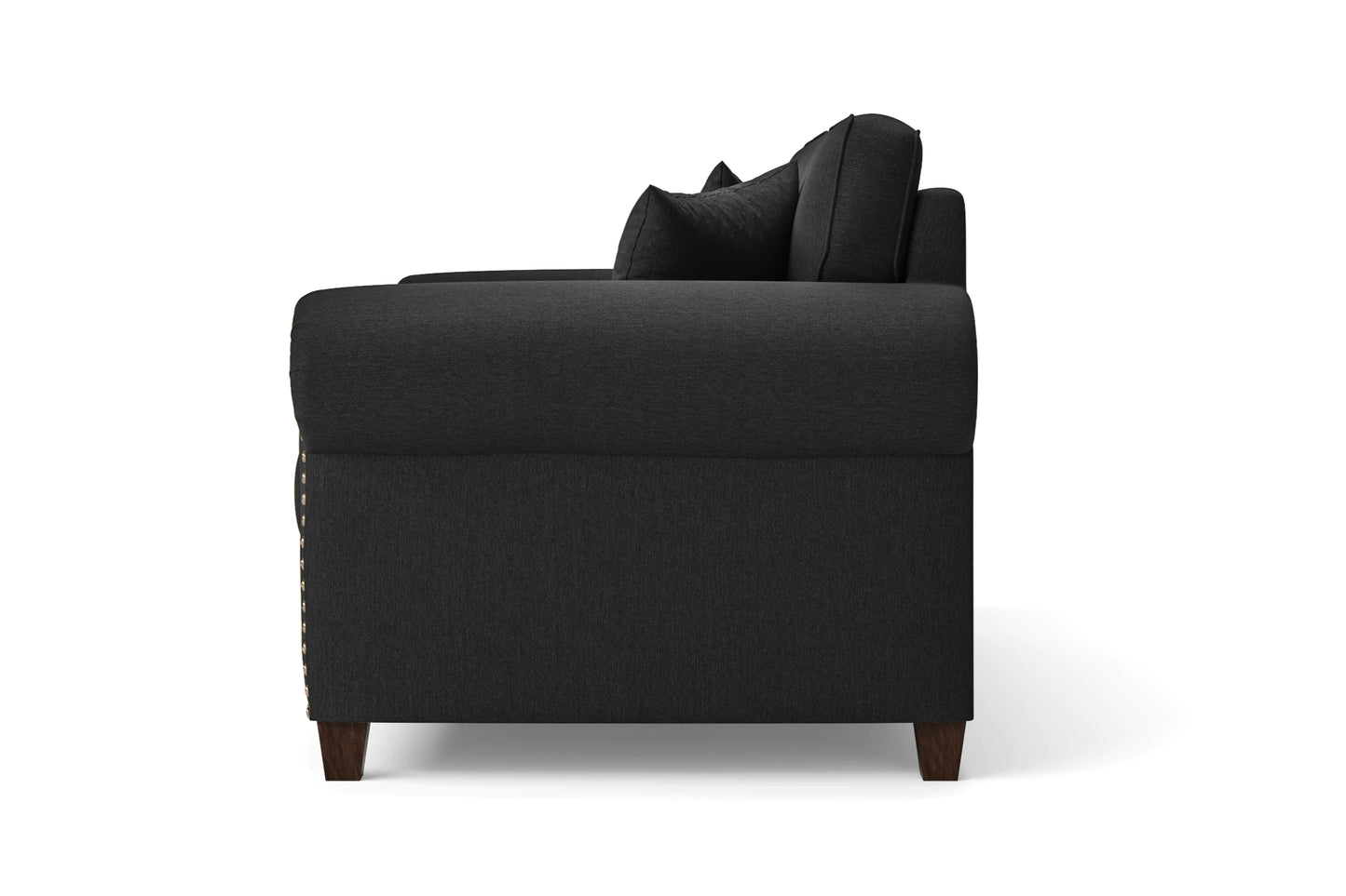 Marano 2 Seater Sofa Black Linen Fabric