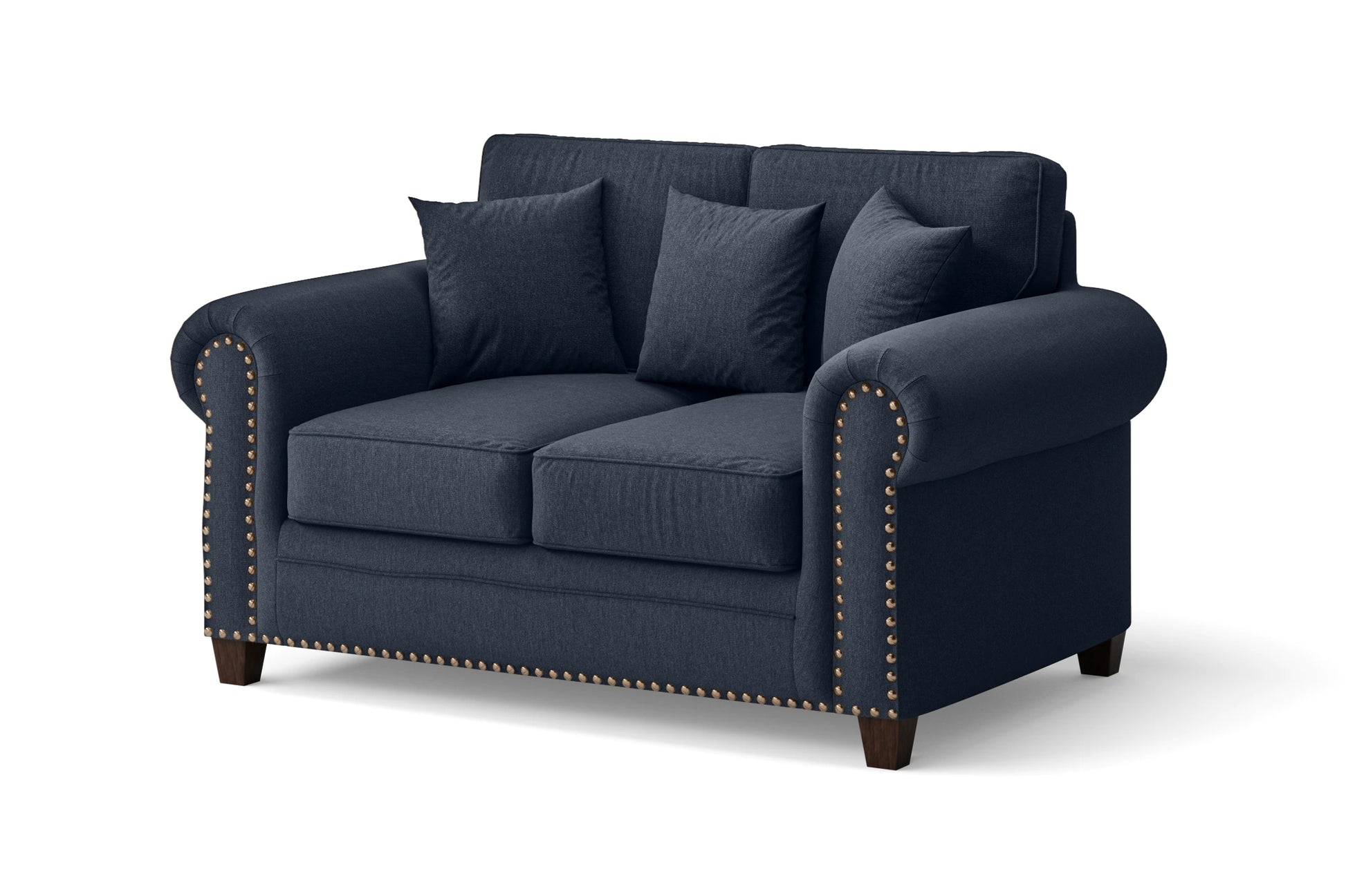 Marano 2 Seater Sofa Dark Blue Linen Fabric