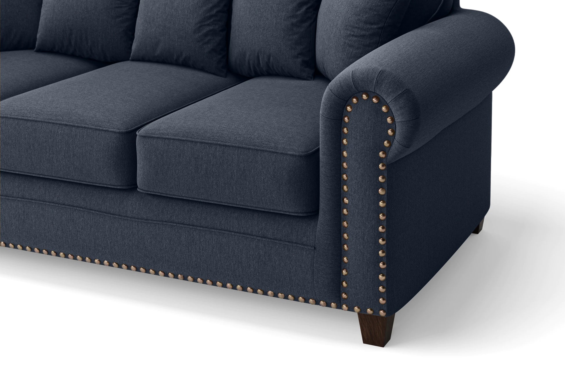 Marano 2 Seater Sofa Dark Blue Linen Fabric