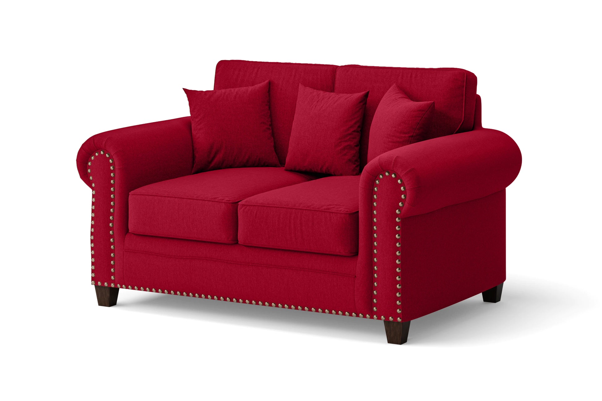 Marano 2 Seater Sofa Red Linen Fabric