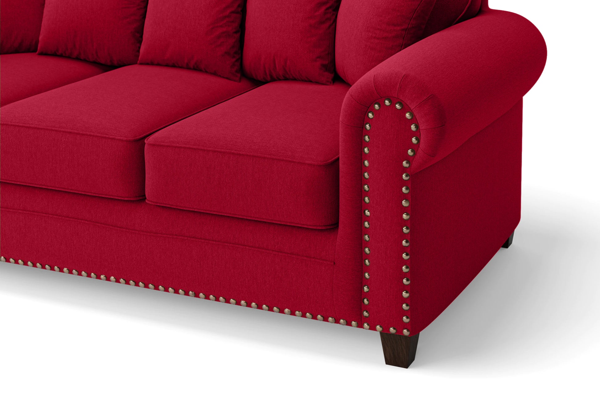 Marano 2 Seater Sofa Red Linen Fabric