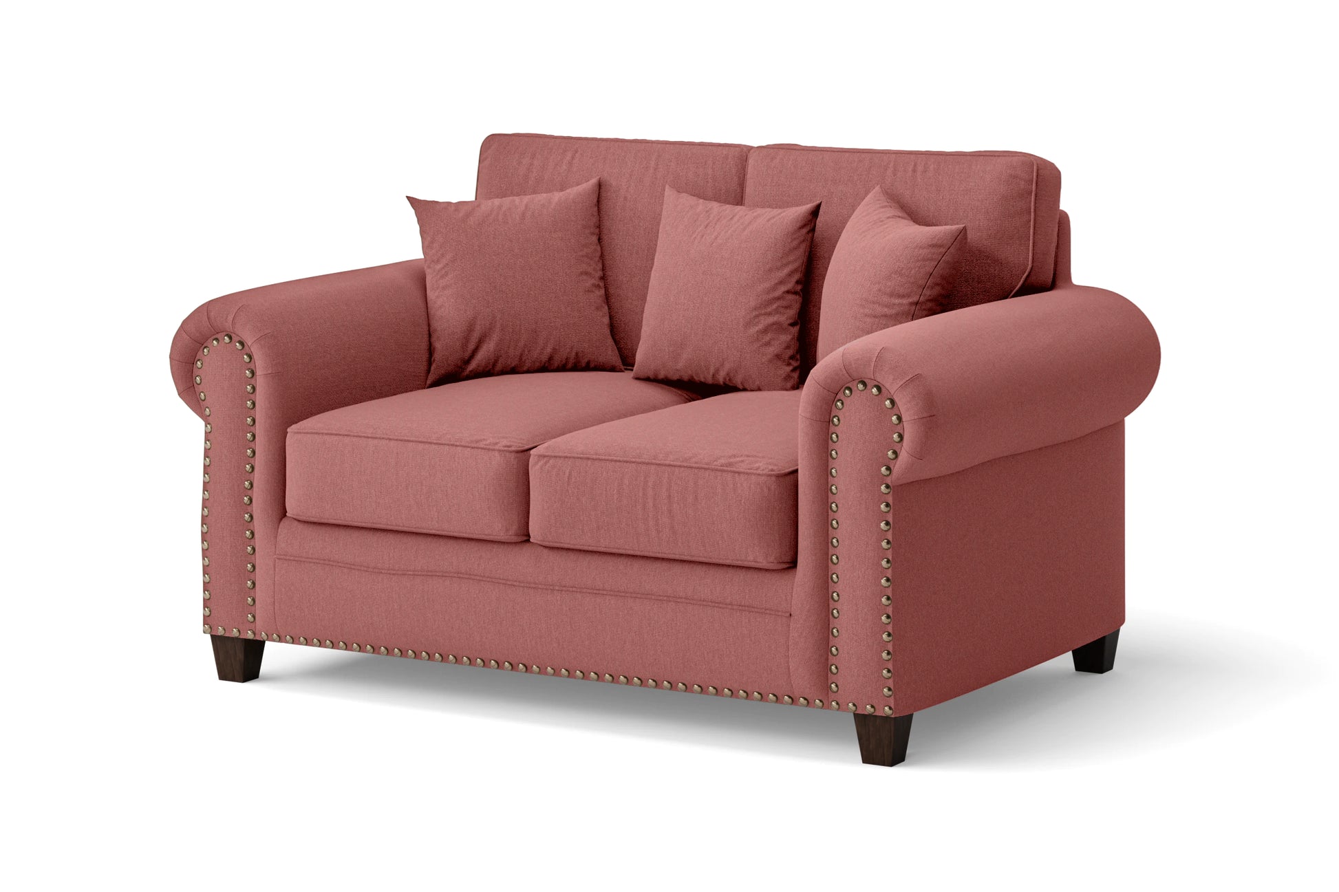 Marano 2 Seater Sofa Rose Pink Linen Fabric