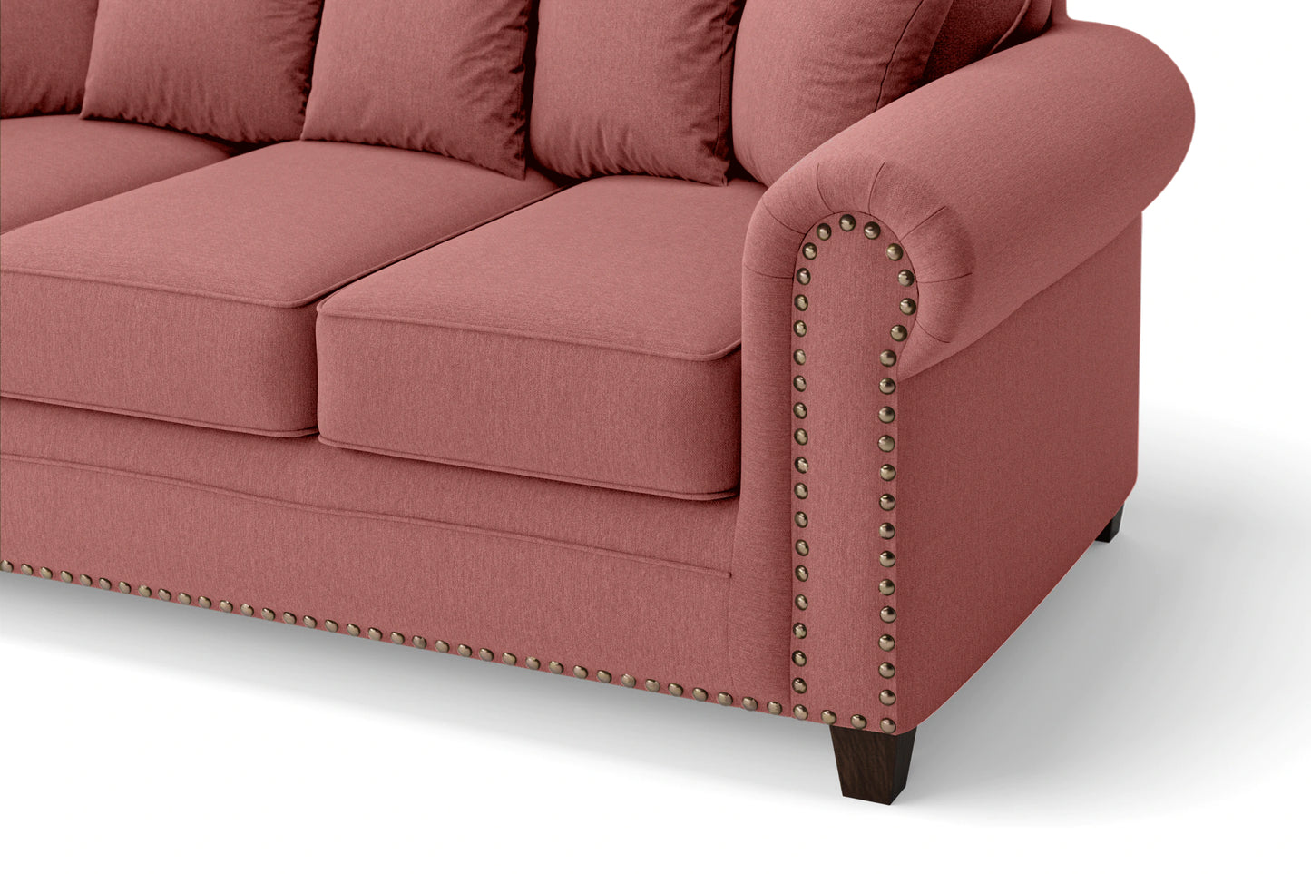 Marano 2 Seater Sofa Rose Pink Linen Fabric