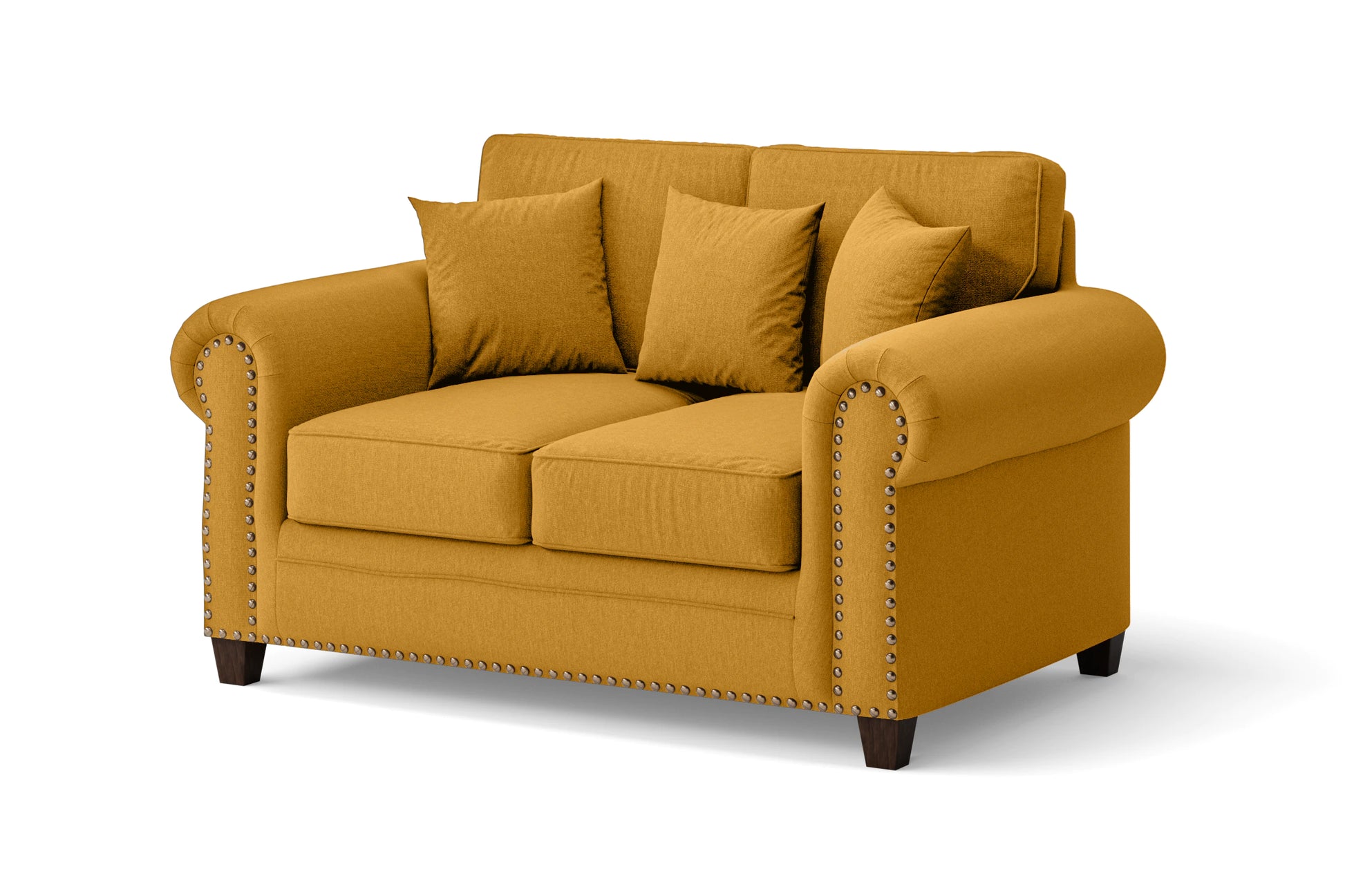 Marano 2 Seater Sofa Yellow Linen Fabric