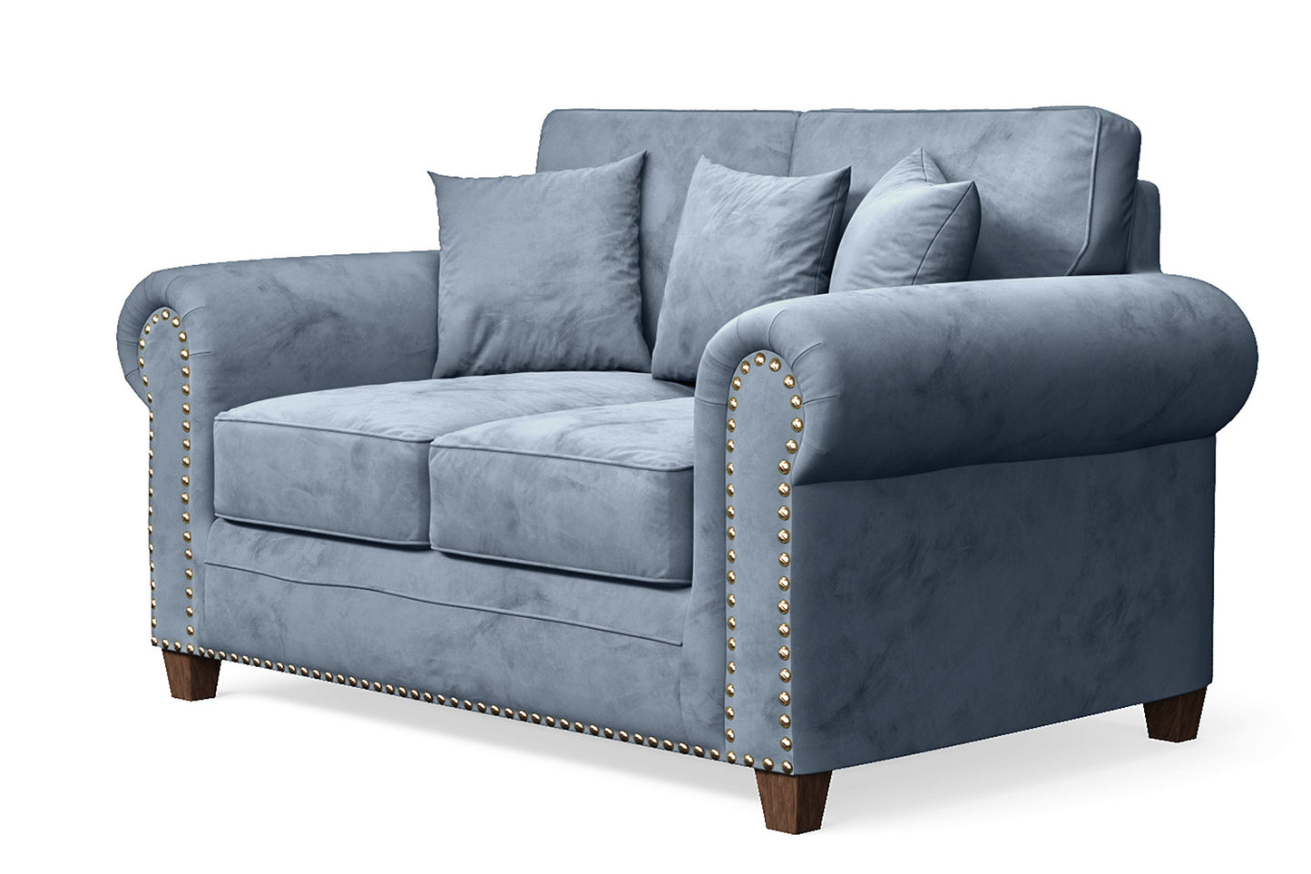 Marano 2 Seater Sofa Baby Blue Velvet