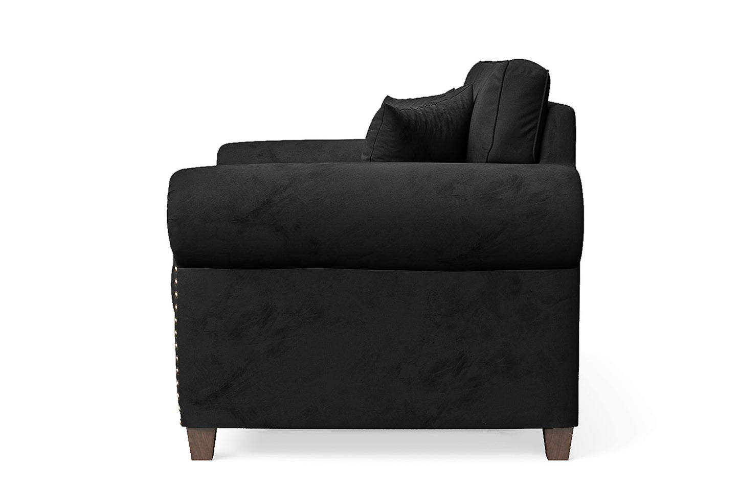 Marano 2 Seater Sofa Black Velvet