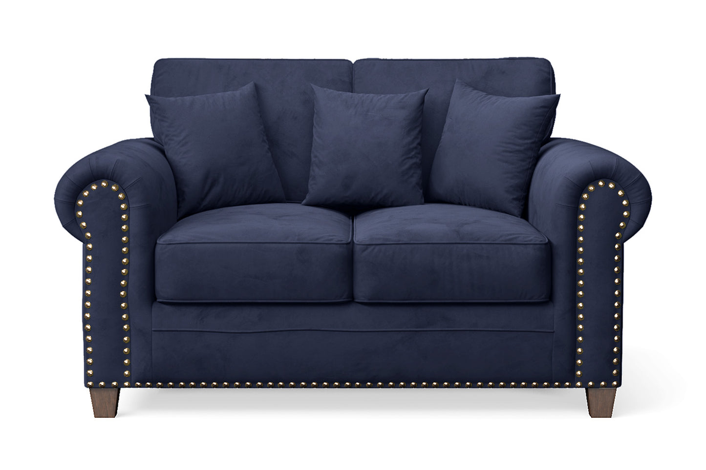 Marano 2 Seater Sofa Dark Blue Velvet