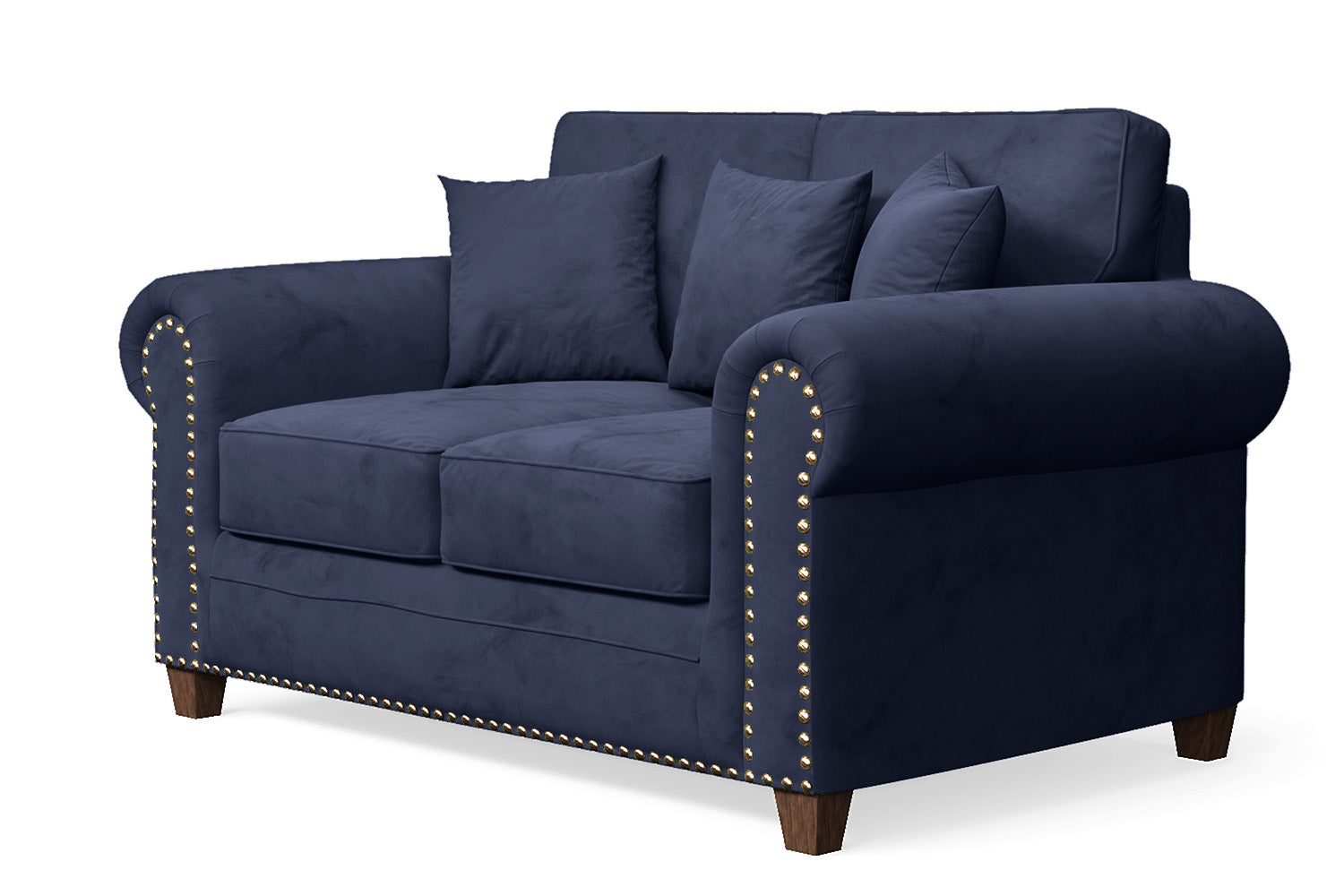 Marano 2 Seater Sofa Dark Blue Velvet