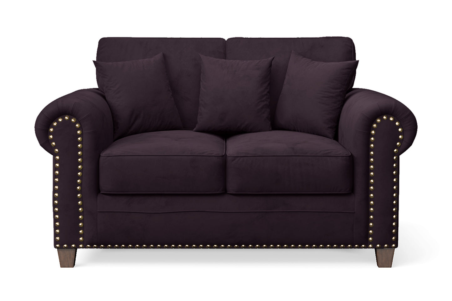 Marano 2 Seater Sofa Purple Velvet