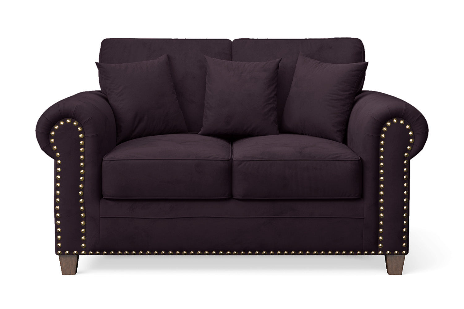 Marano 2 Seater Sofa Purple Velvet