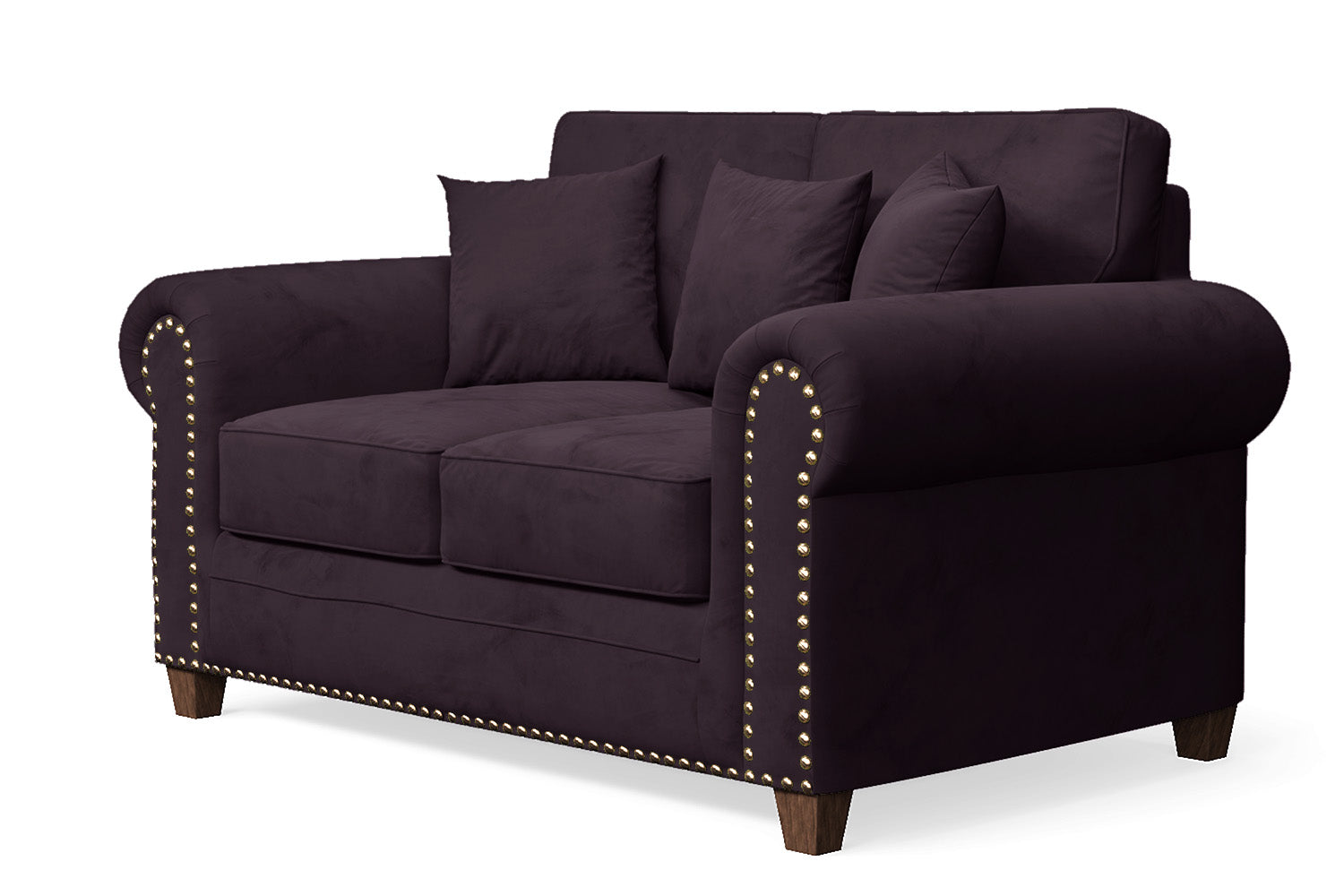 Marano 2 Seater Sofa Purple Velvet