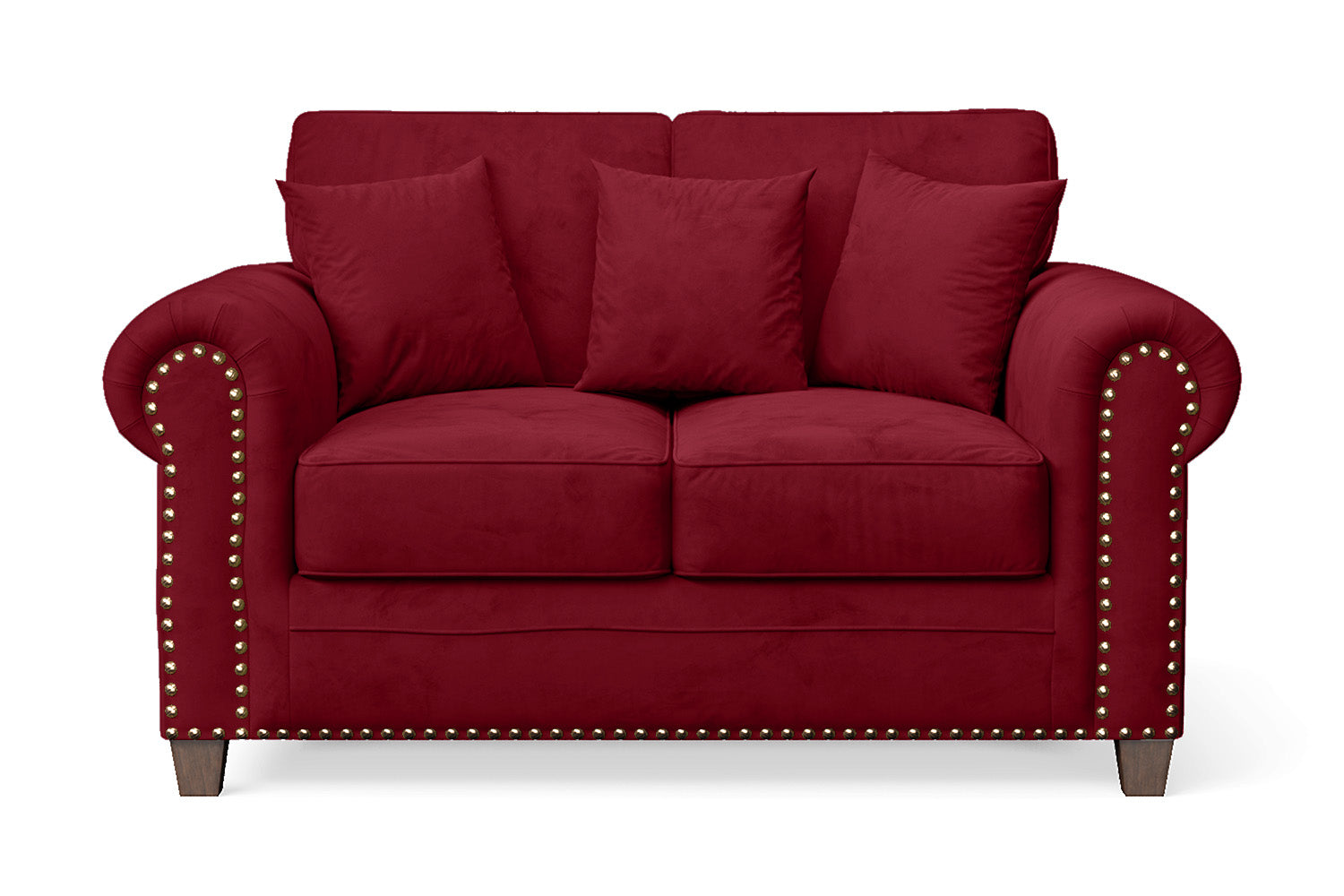 Marano 2 Seater Sofa Red Velvet