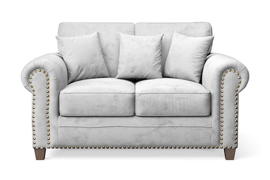 Marano 2 Seater Sofa White Velvet