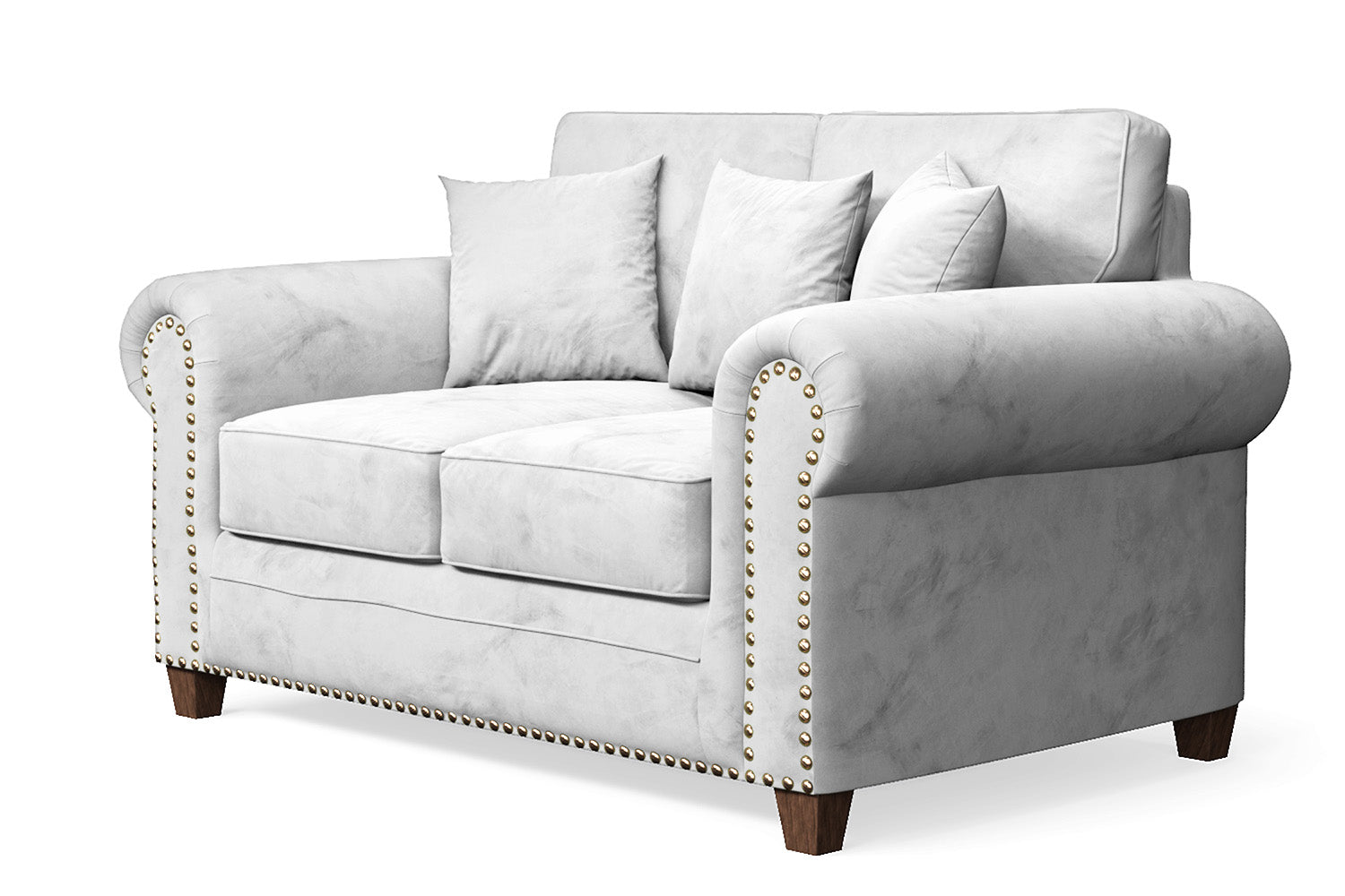 Marano 2 Seater Sofa White Velvet