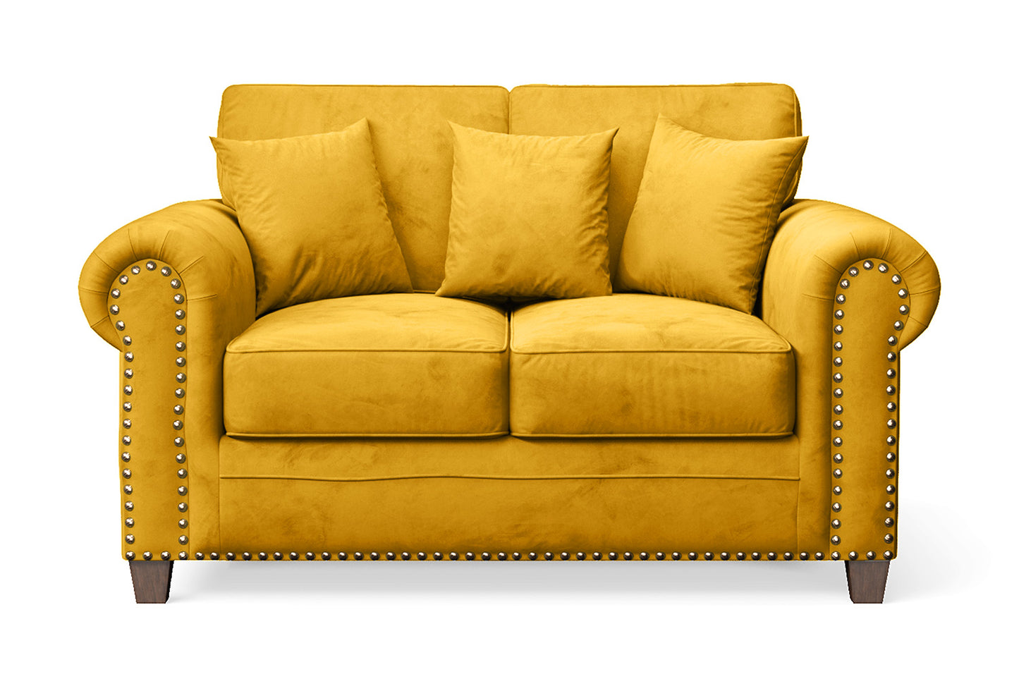 Marano 2 Seater Sofa Yellow Velvet