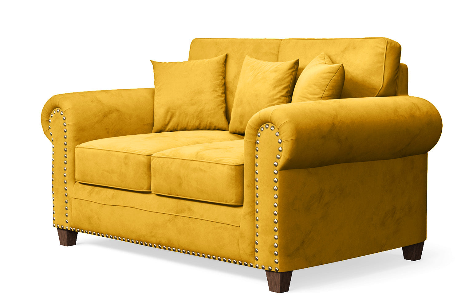 Marano 2 Seater Sofa Yellow Velvet