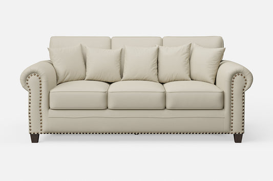 Marano 3 Seater Sofa Cream Leather