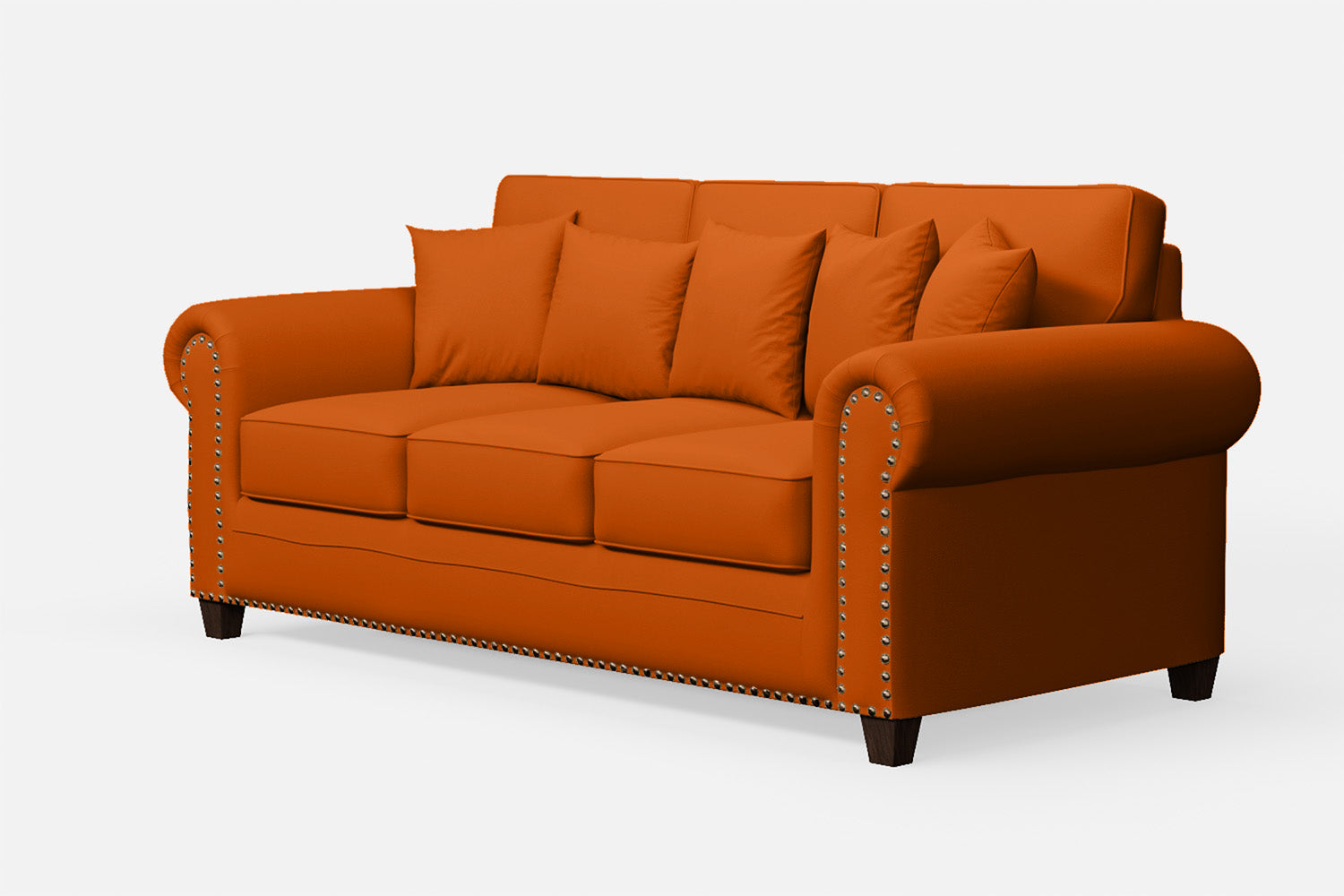 Marano 3 Seater Sofa Orange Leather