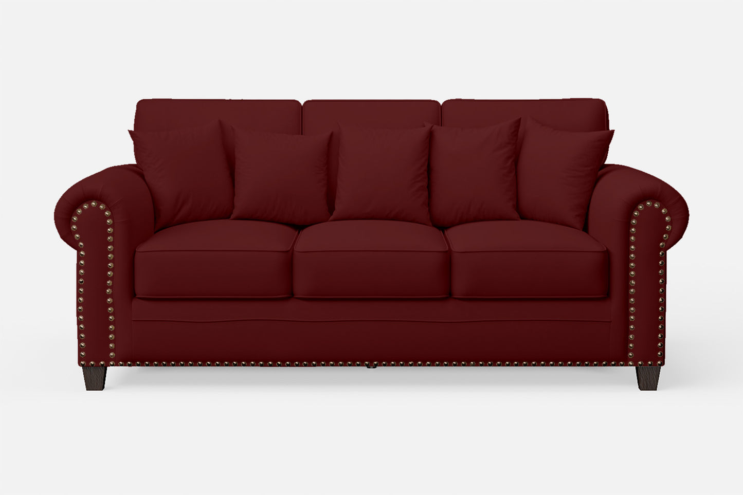 Marano 3 Seater Sofa Red Leather