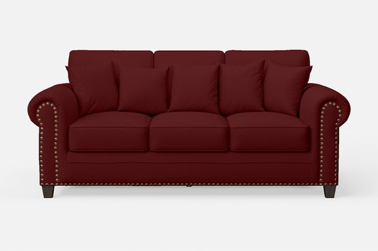 Marano 3 Seater Sofa Red Leather