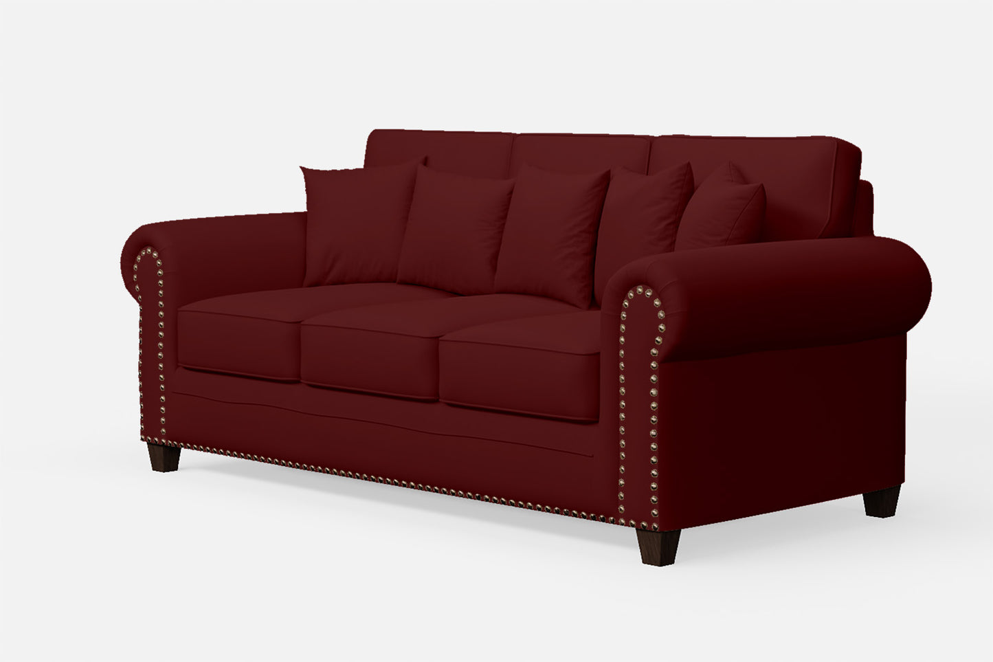 Marano 3 Seater Sofa Red Leather