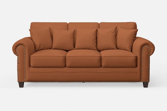 Marano 3 Seater Sofa Tan Brown Leather