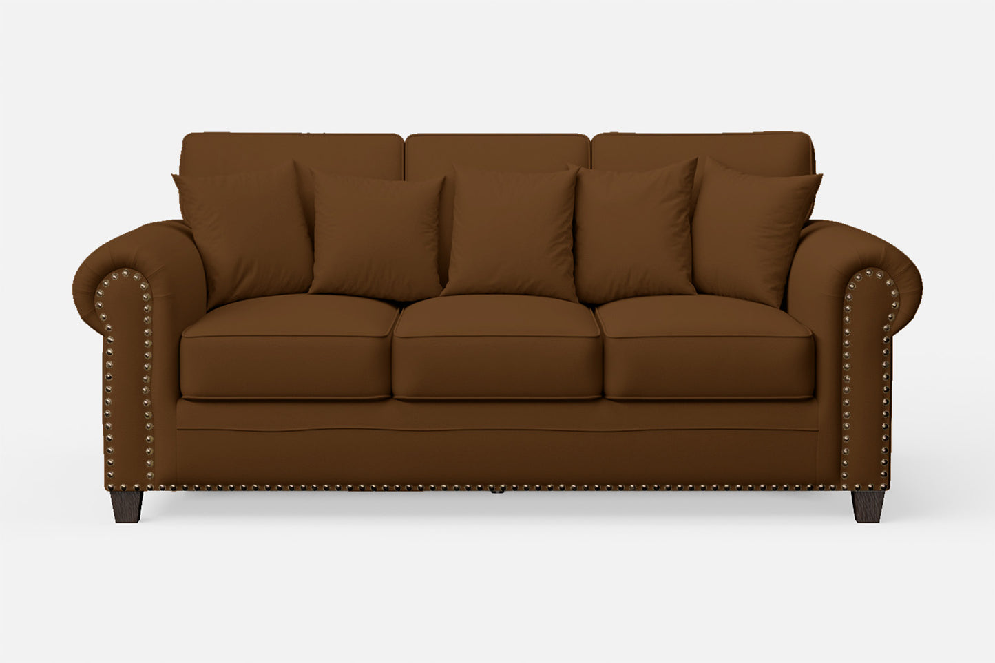 Marano 3 Seater Sofa Walnut Brown Leather