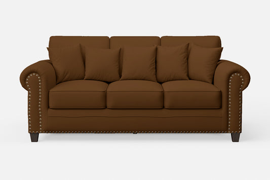 Marano 3 Seater Sofa Walnut Brown Leather