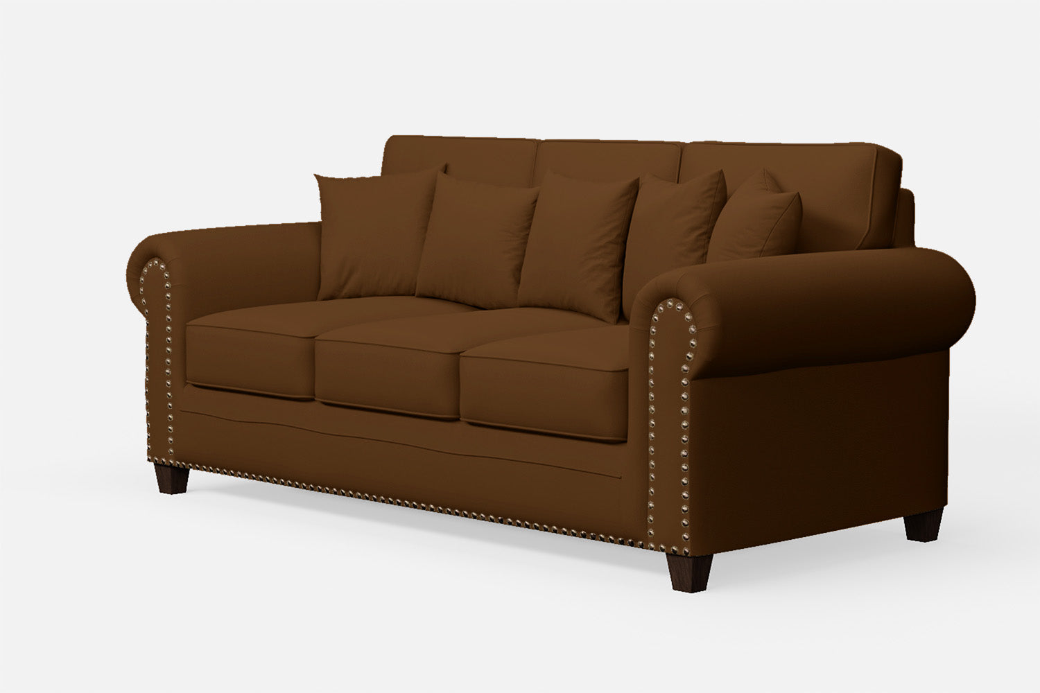 Marano 3 Seater Sofa Walnut Brown Leather